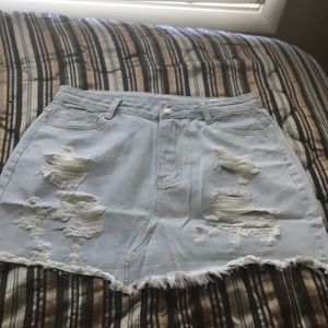 ripped skirt